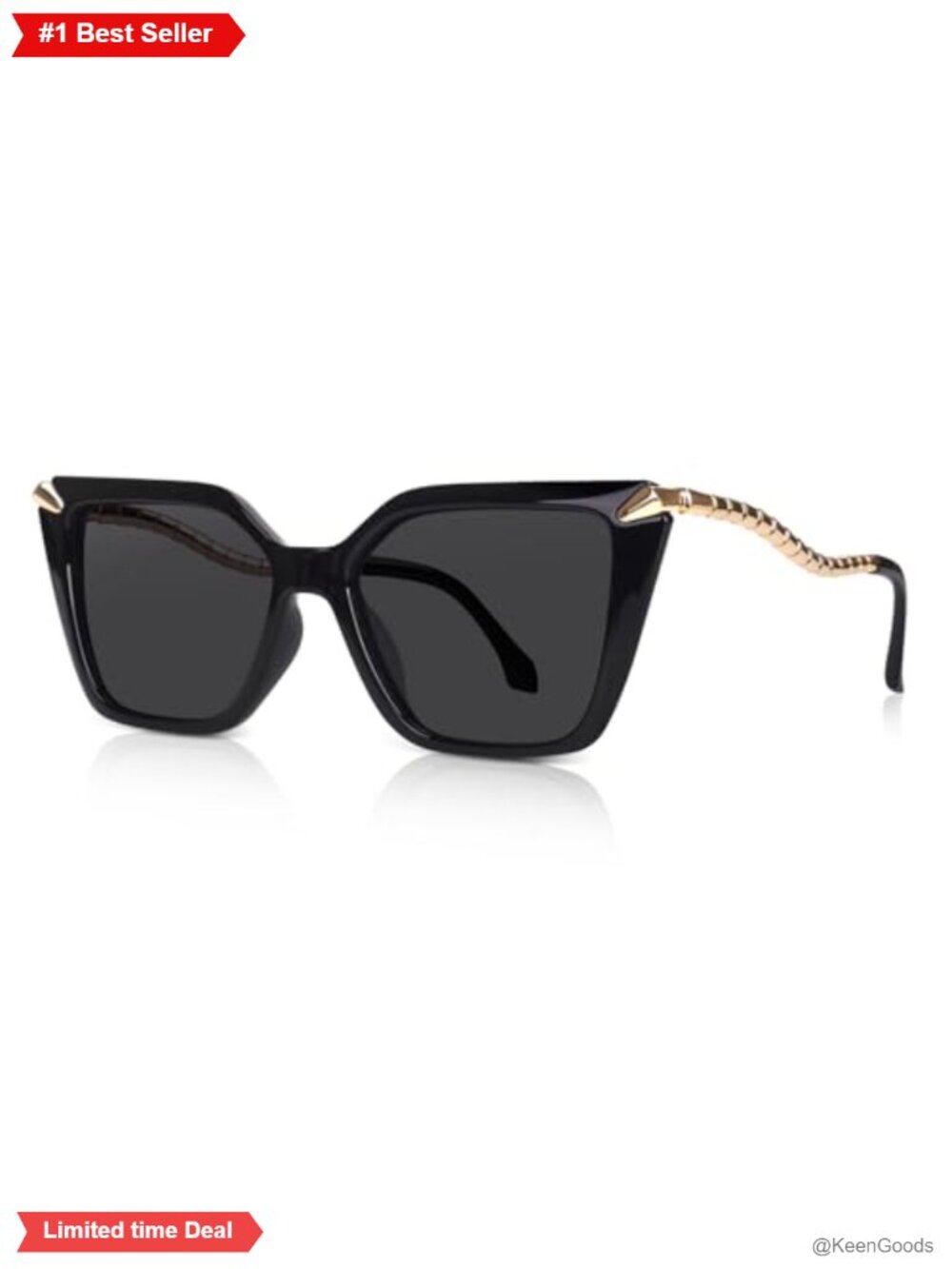 Oversized Square Polarized Sunglasses UV400 PC Metal Full Frame